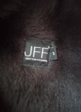 Крута шоколадна дублянка пальто чорнобурка шкіряні кишені jff4 фото