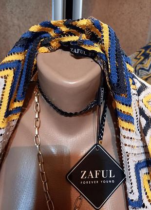 Яркая туника кардиган  zaful 5