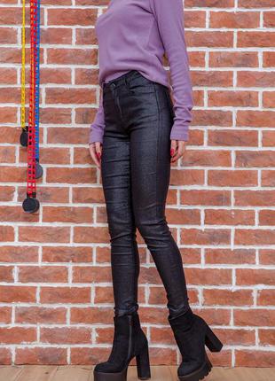 Штаны брюки кожа- эко кожа качество супер на флисе осень зима xs s m l xl1 фото