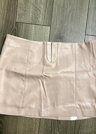Кожаная юбка zara 4