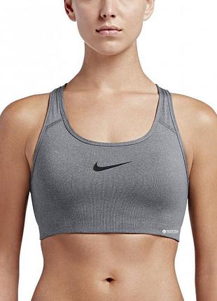Фирменный спортивный топ серый меланж nike dri-fit оригинал, размер s