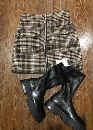 Тепла вовняна спідниця zara 2