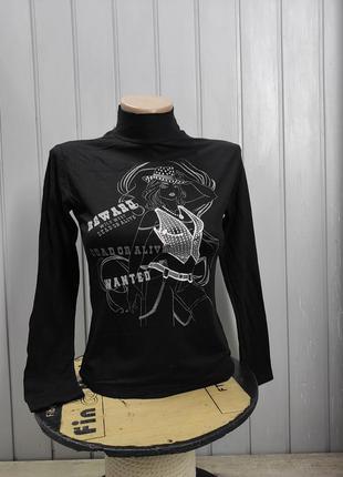 Гольф чорний базовий віскоза жіноча водолазка з принтом футболка з довгим рукавом туреччина