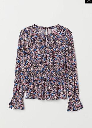В наличии в наличии блуза в цветочный принт с воланами h&m