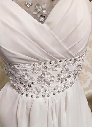 Шикарное невероятно красивое нарядное,свадебное платье8 фото