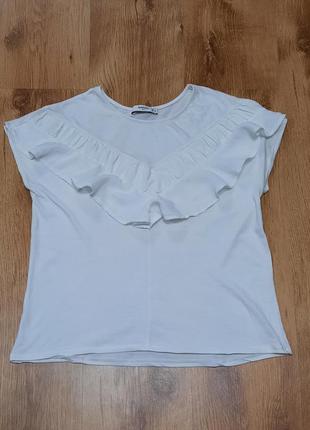 Белоснежная футболка mango размер s-m