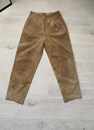 Штани з натуральної шкіри, замші вінтаж