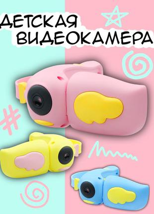 Дитячий фотоапарат - відеокамера kids camera у формі пташки1 фото