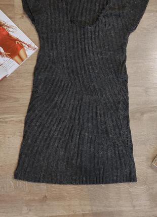 Тепла в'язана сукня темно-сірого кольору, розмір xs-s5 фото