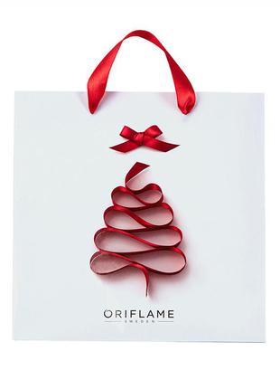 Новорічний подарунковий пакет зимова казка ялинка oriflame оріфлейм орифлейм новогодний подарочный1 фото