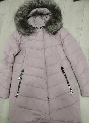 Плащ зимовий з натуральним хутром