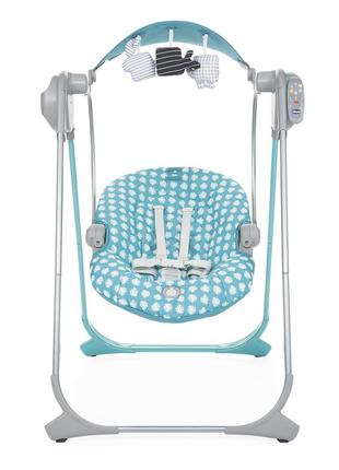 Крісло-гойдалка chicco polly swing up (79110.41 - turquoise)2 фото