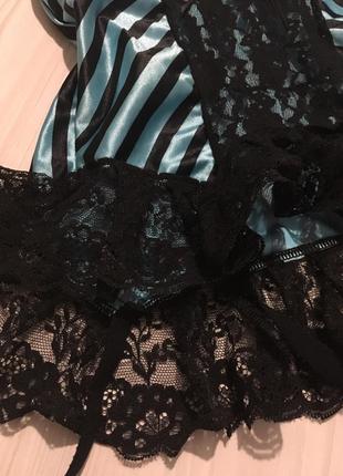 Шикарний пенюар-корсет мереживо, рюші