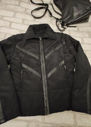 Куртка черная утеплённая женская " amisu " , uk 403 фото