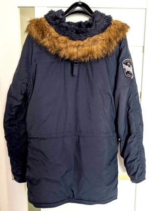 Зимова куртка - парка alpha industries altitude replica blue l2 фото