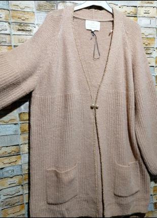 В'язаний кардиган з красивими рукавами4 фото