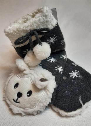 ❄ в'язані шкарпетки на хутрі з тормозками, р. 35-38 ❄