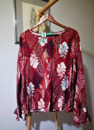 M р sale! натуральная трендовая блузка benetton