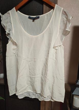 Блуза кремовая натуральный шелк1 фото