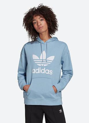 Худи кофта женская adidas originals adicolor trefoil hoodie h335855 фото