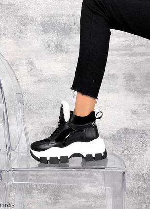 Кожаные кроссовки зимние замшевые кроссовки на зиму зимняя обувь