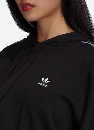 Худи кофта женская adidas originals adicolor classics satin tape cropped hoodie h37812