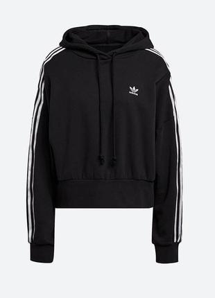 Худи кофта женская adidas originals adicolor classics satin tape cropped hoodie h378123 фото