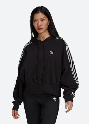 Худи кофта женская adidas originals adicolor classics satin tape cropped hoodie h378124 фото