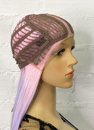 Парик на сетке lace wig разноцветный ровный длинный термостойкий/ перука на сітці різнокольорова5 фото