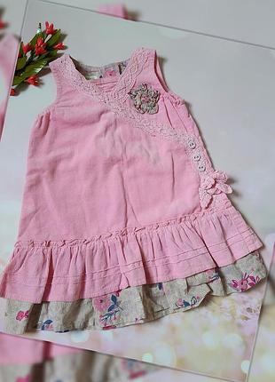 Вельветовое платье для девочки