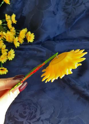 🌻🐞 соняшник з сонечком декоративний аксесуар динамічний квітка пластиковий7 фото