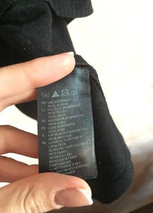Чёрный свитер джемпер разлетайка h&m 3