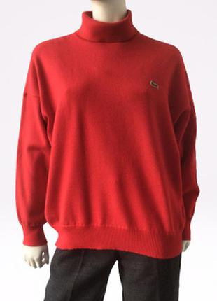 Теплый шерстяной свитер бренда lacoste, франция