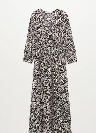 Платье манго с цветочным принтом