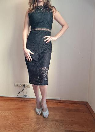 Роскошное кружевное платье mango