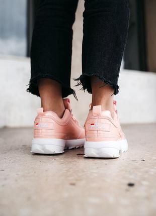 Sale fila disruptor 2 pink & white кросівки кросівки4 фото