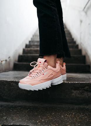 Sale fila disruptor 2 pink & white кросівки кросівки6 фото