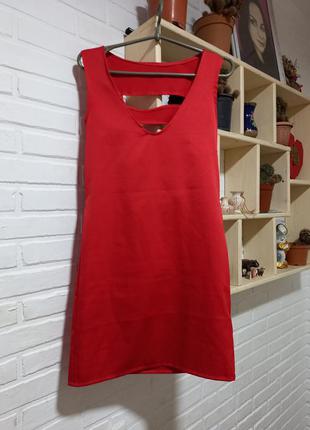 Яскраве стрейчевое червоне плаття hand made