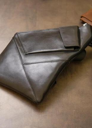 Чоловіча сумка через плече-шкіряна