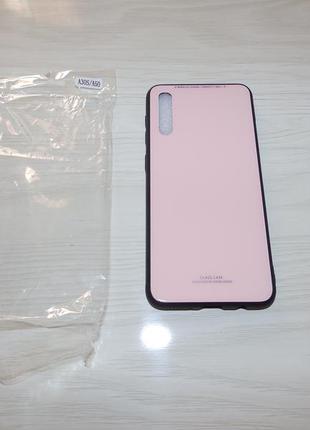 Чехол glass case samsung galaxy a30s/a50/a50s pink2 фото