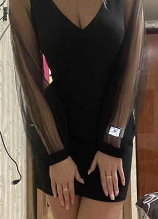 Праздничное чёрное платье2 фото