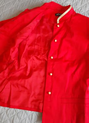 Красный пиджак жакет мажоретки барабанщицы стюардессы костюм солдат гусарь карнавальный маскарадный новогодний6 фото