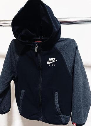 Оригинальная спортивная утепленная кофта с капюшоном nike air оригинал!