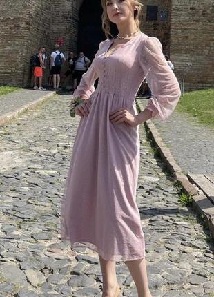 Платье, платье миди, нарядное платье розовое2 фото