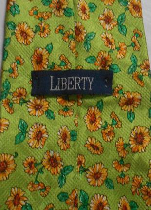 Шовкова краватка в квітковий принт liberty італія5 фото