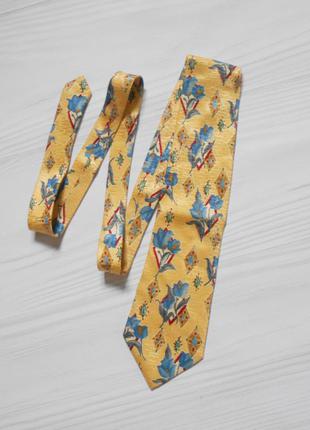 Шелковый галстук в цветочный принт schild c'est chic италия