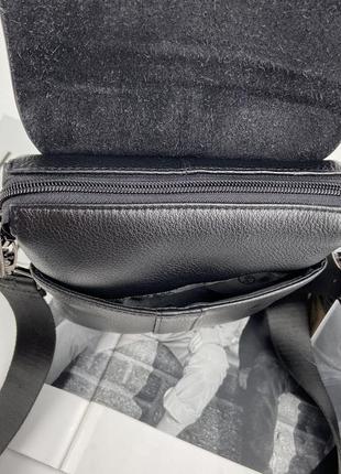 Мужская кожаная сумка мессенджер через плечо h.t. leather8 фото