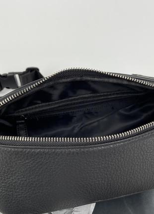 Мужская сумка бананка кожаная поясная и через плечо h.t. leather10 фото