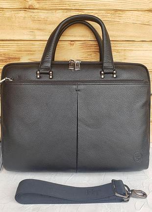 Мужской кожаный деловой портфель для документов h.t. leather