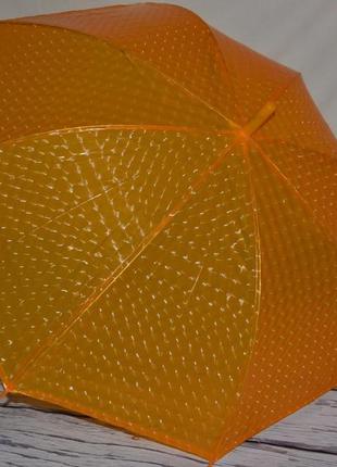 Зонтик зонт трость детский подростковый взрослый полу прозрачный клеенка с 3д голограммой